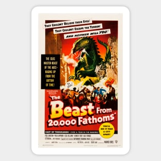 BEAST FROM 20,000 FATHOMS Hollywood Horror B Film Retro Movie Sticker